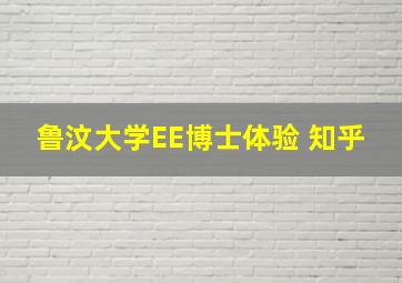 鲁汶大学EE博士体验 知乎